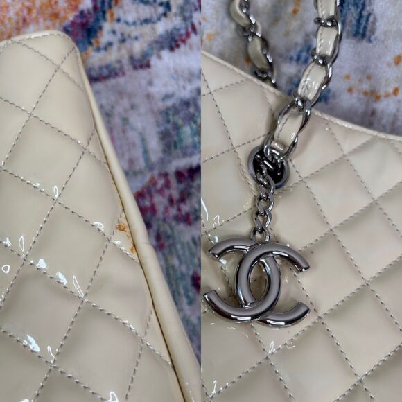 Chanel Quilted Patent Large Tote - Picture 3 of 16